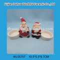 Wholesales Christmas snowman design ceramic candle holder